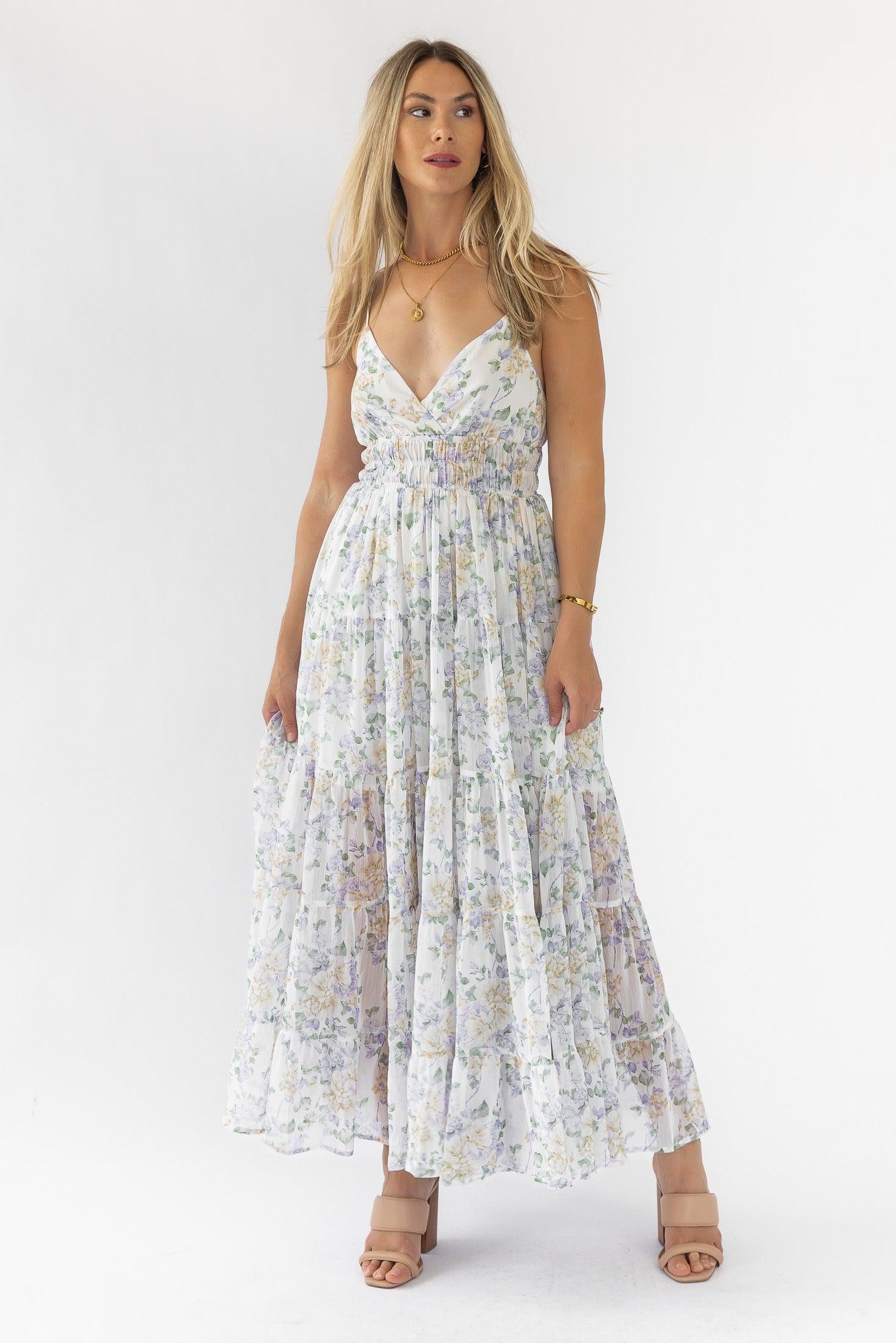 Kinsley Lavender Tiered Maxi Dress - Final Sale