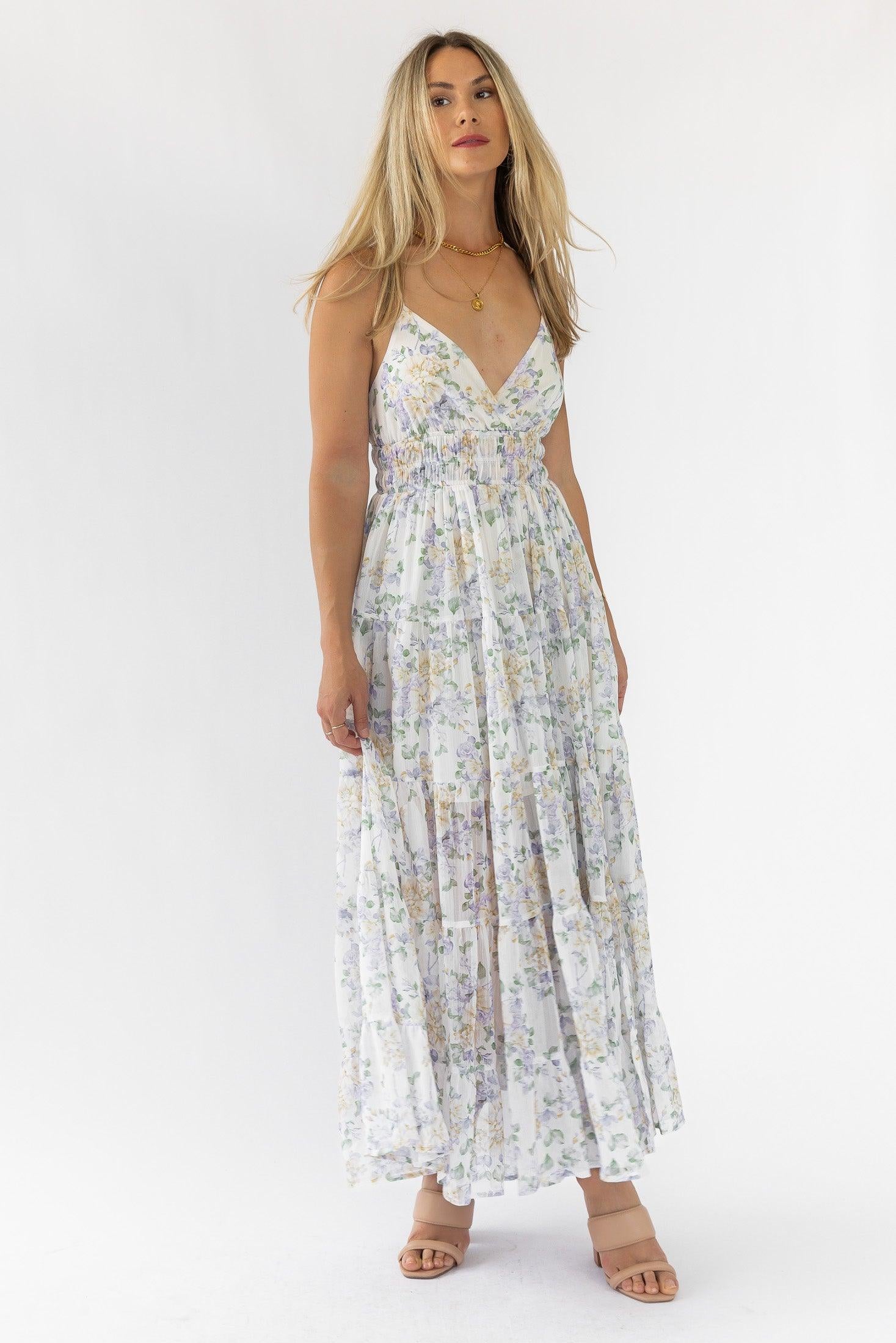 Kinsley Lavender Tiered Maxi Dress - Final Sale