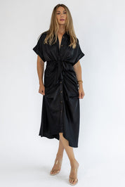 Knotty Looks Black Midi Dress