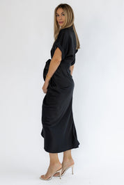 Knotty Looks Black Midi Dress