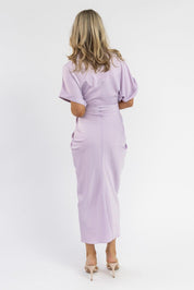 Knotty Looks Lavender Midi Dress