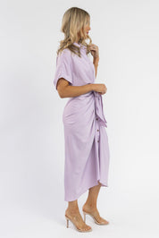 Knotty Looks Lavender Midi Dress