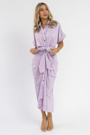 Knotty Looks Lavender Midi Dress