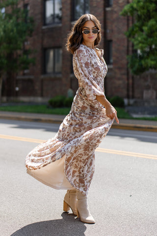 Ember Maxi Dress - Cream Floral
