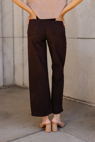 Marney Wide Leg Jean - Chocolate