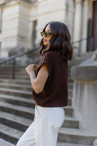Odette Knit Sweater - Brown