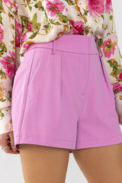 Levana Pink High Waist Shorts - Final Sale