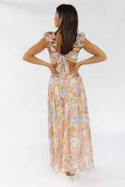 Liana Pink Floral Cutout Maxi Dress - Final Sale