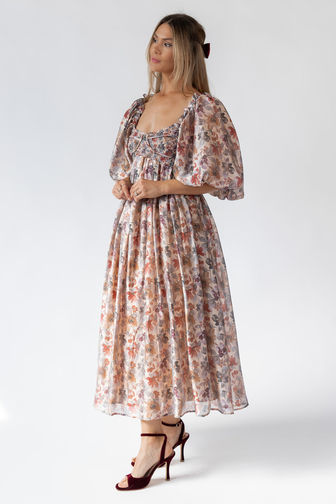 Liliane Floral Smocked Midi Dress