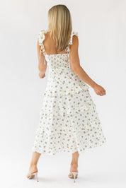 Luciana Cream Floral Midi Dress - Final Sale