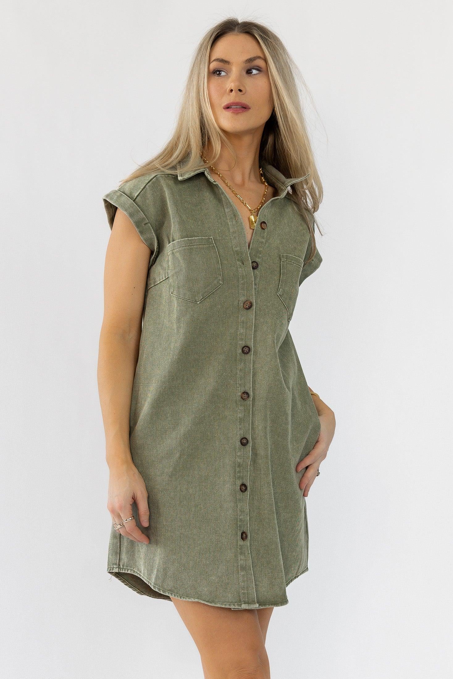 Luella Olive Denim Dress - Final Sale