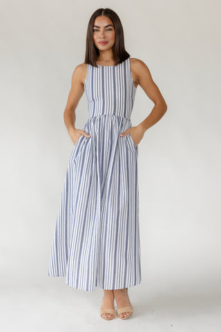 Marseille Stripe Seersucker Dress