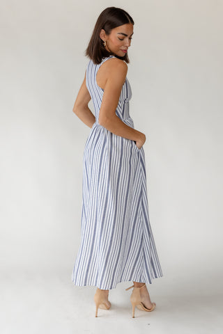Marseille Stripe Seersucker Dress