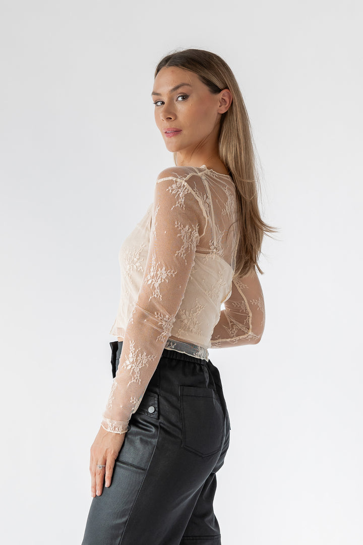 Melody Cream Lace Top - Final Sale