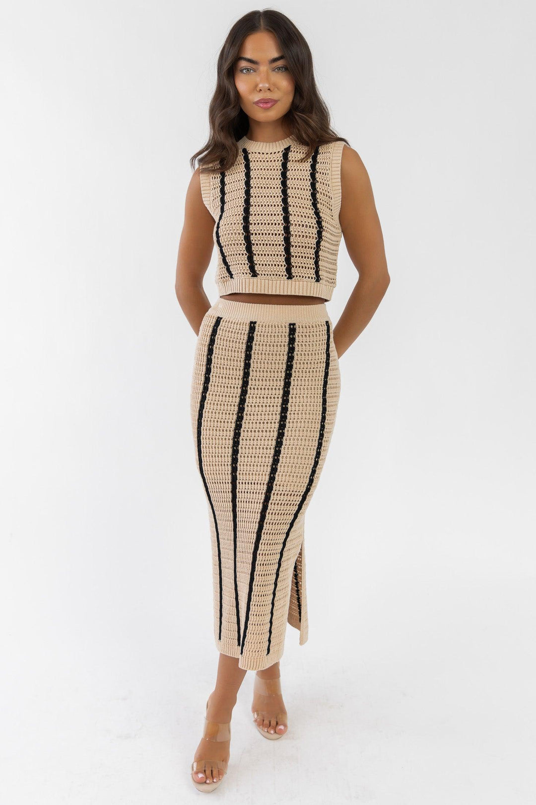 Mila Striped Crochet Set - Final Sale