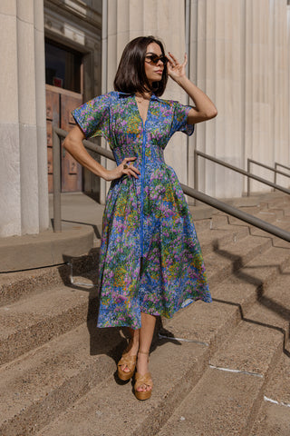 Monet Floral Midi Dress