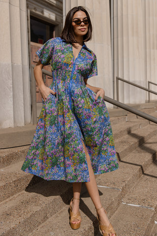 Monet Floral Midi Dress