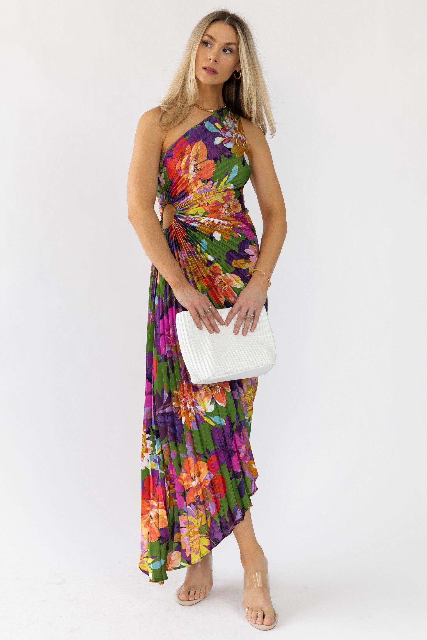 Monroe Purple Floral Maxi Dress - Final Sale