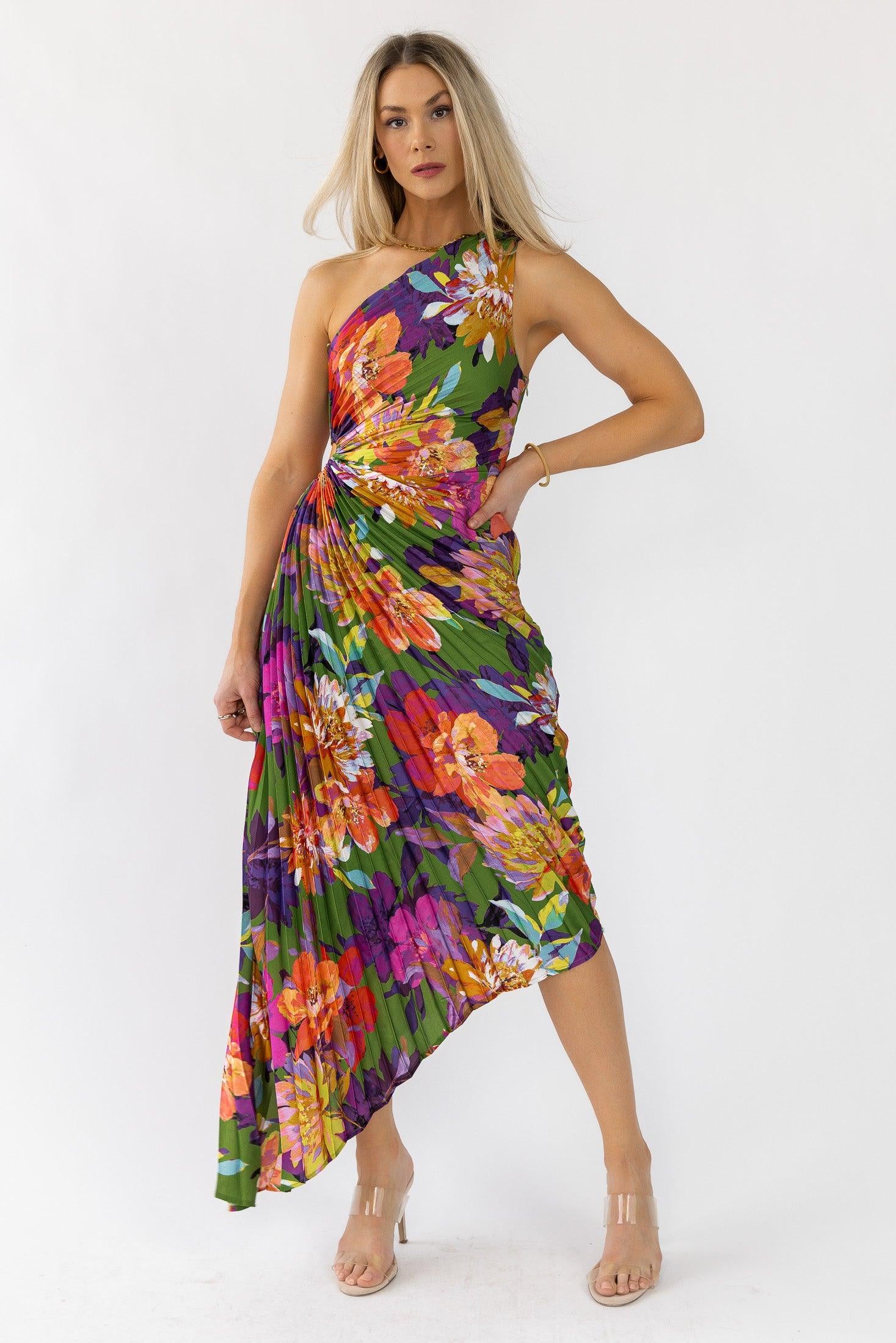 Monroe Purple Floral Maxi Dress - Final Sale