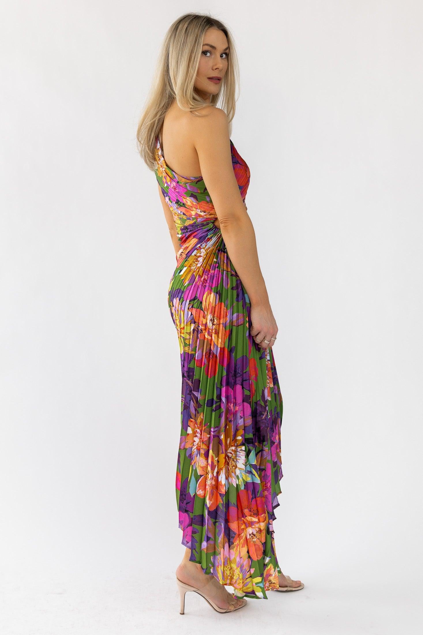 Monroe Purple Floral Maxi Dress - Final Sale