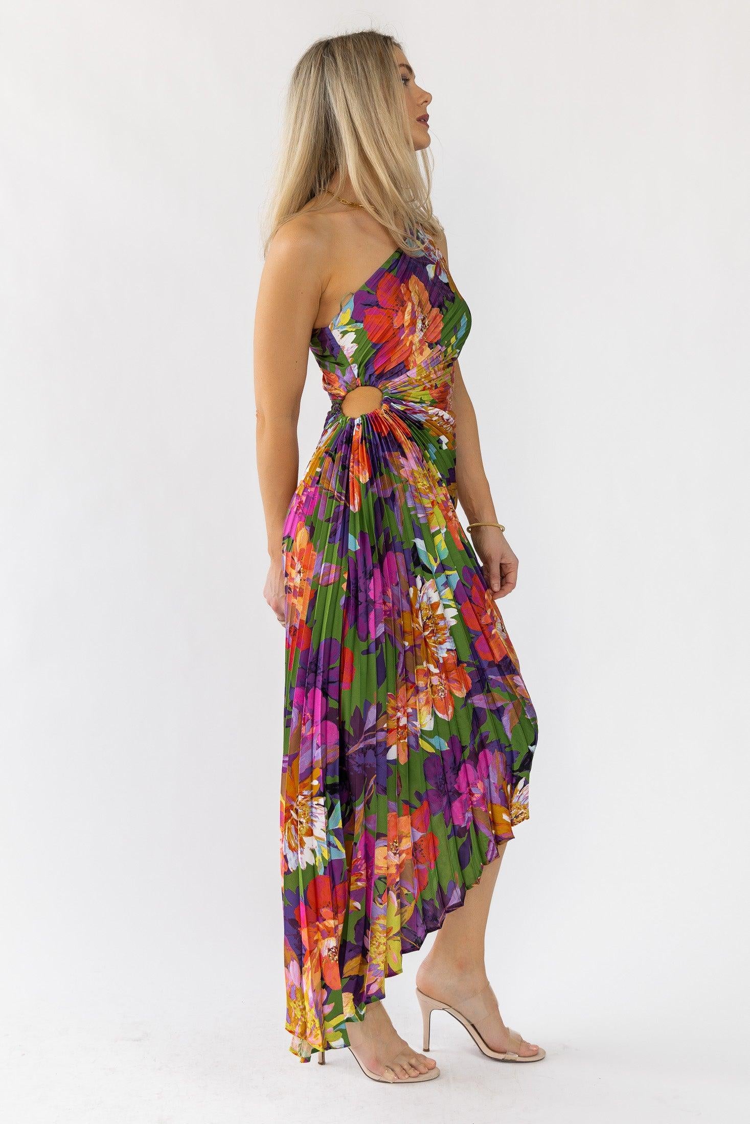 Monroe Purple Floral Maxi Dress - Final Sale