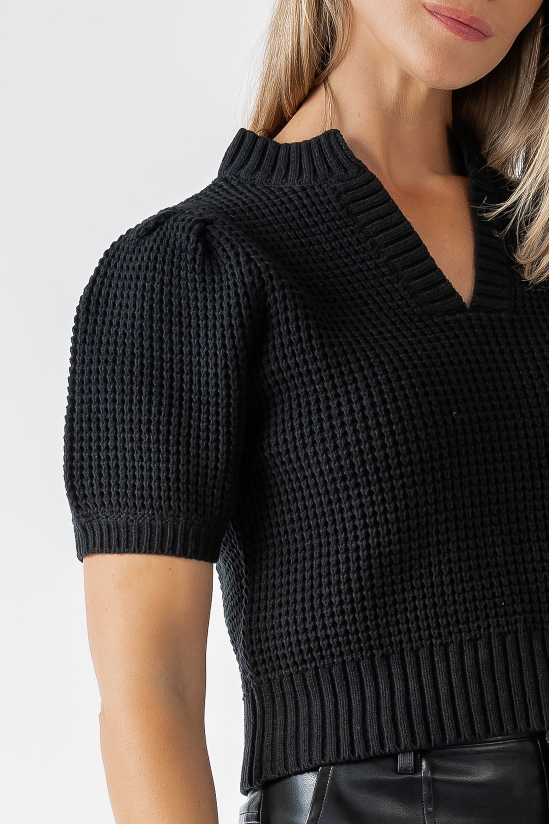 Murphy Black Crop Sweater