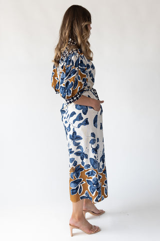 Celeste Botanical Midi Shirt Dress