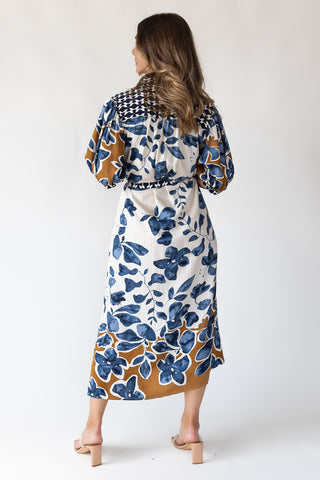 Celeste Botanical Midi Shirt Dress