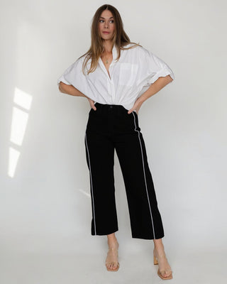 Nicolete Barrel Jean Twist - Black