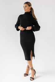 Oren Black Knit Pencil Skirt