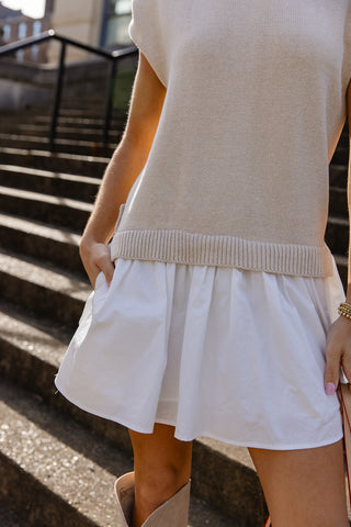 Penelope Mini Dress - Natural