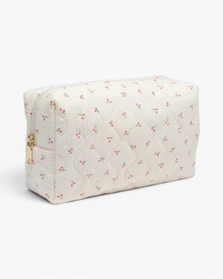 Quilted Keeper Cosmetic Pouch - Cherry