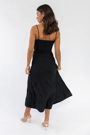 Rosalie Black Knit Maxi Dress