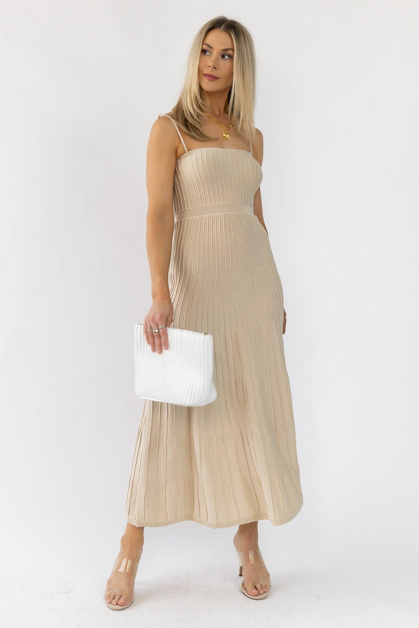 Rosalie Natural Knit Maxi Dress