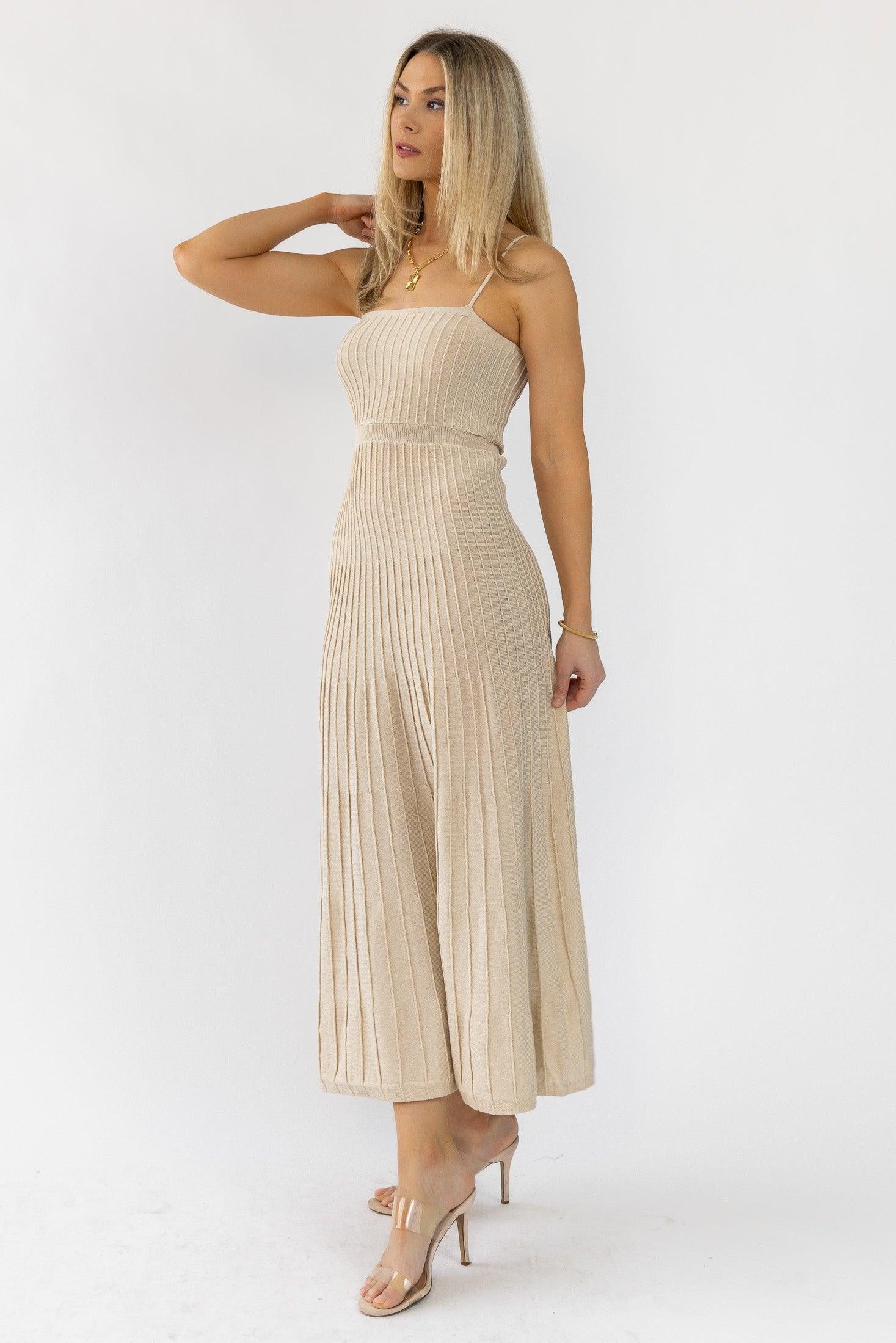 Rosalie Natural Knit Maxi Dress