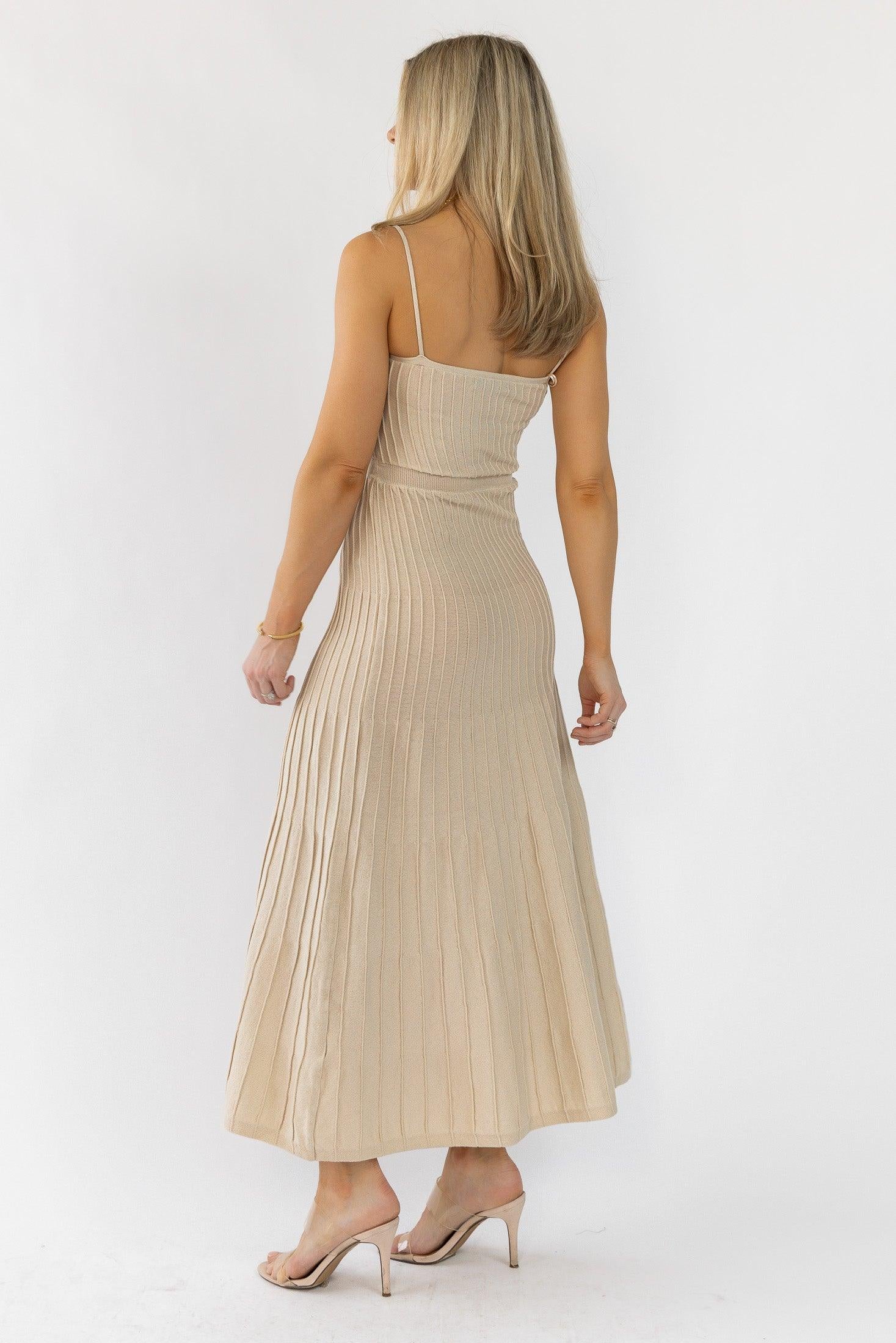 Rosalie Natural Knit Maxi Dress