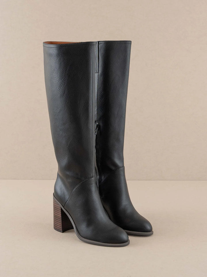 Shiloh Black Block Heel Boot - Final Sale