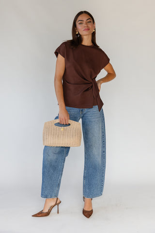 Camille Knot Top - Brown