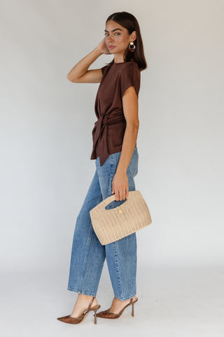 Camille Knot Top - Brown