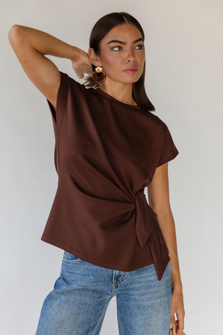 Camille Knot Top - Brown
