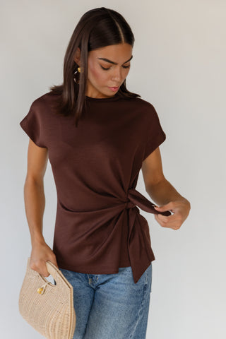 Camille Knot Top - Brown