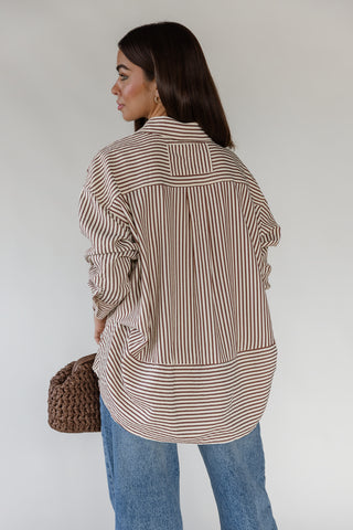 Delphine Stripe Top - Brown