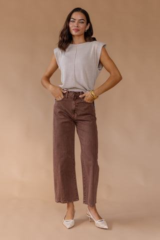 Nicolete Barrel Twist Jean - Vintage Brown