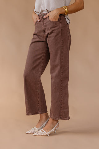 Nicolete Barrel Twist Jean - Vintage Brown