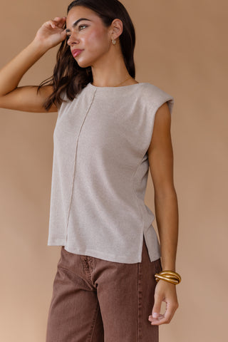 Veda Knit Top - Oatmeal