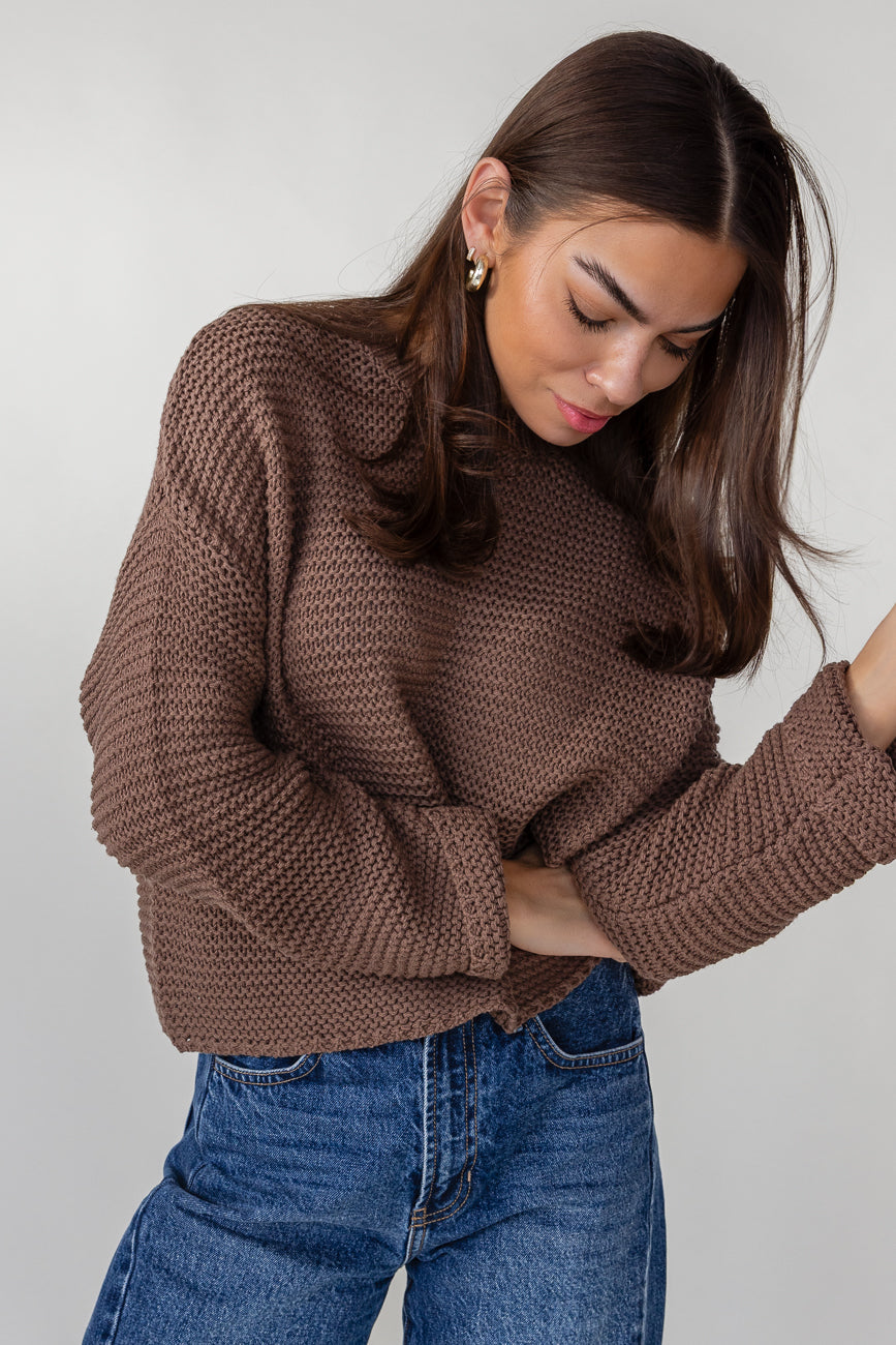 Sable Knit Sweater - Chocolate
