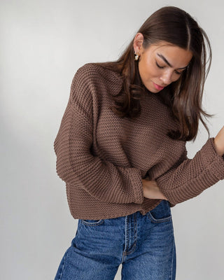 Sable Knit Sweater - Chocolate