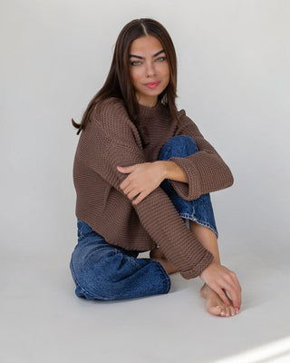 Sable Knit Sweater - Chocolate