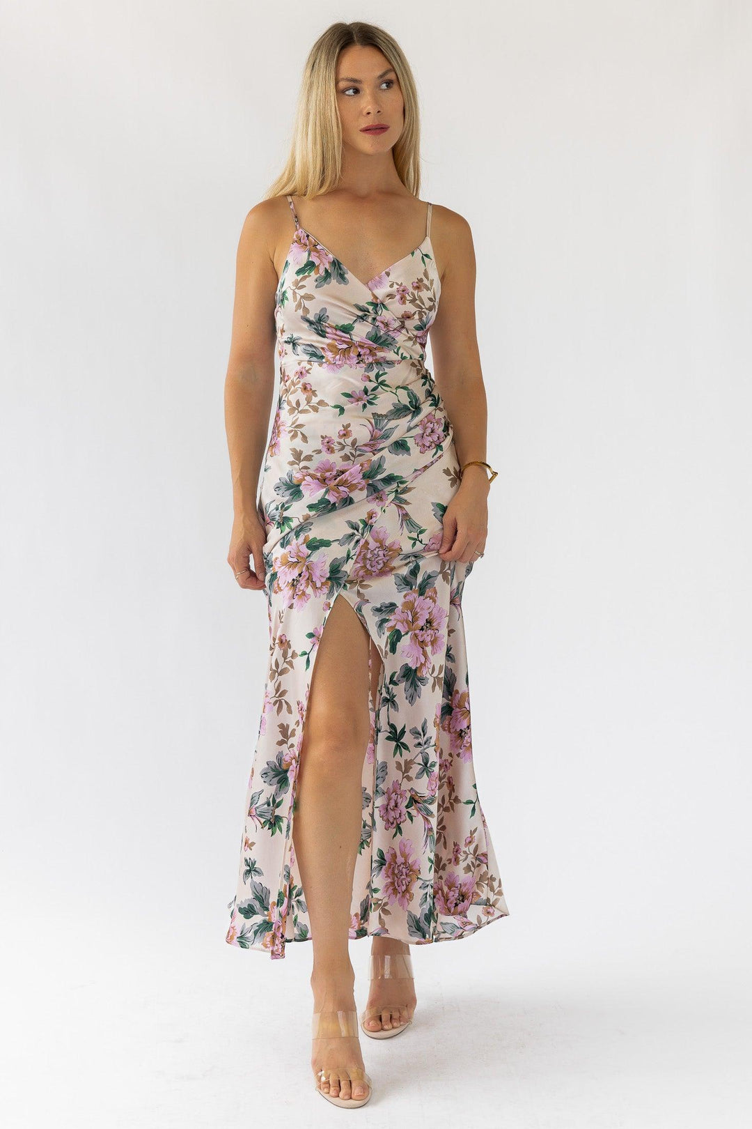 Scarlette Ivory Floral Midi Dress - Final Sale