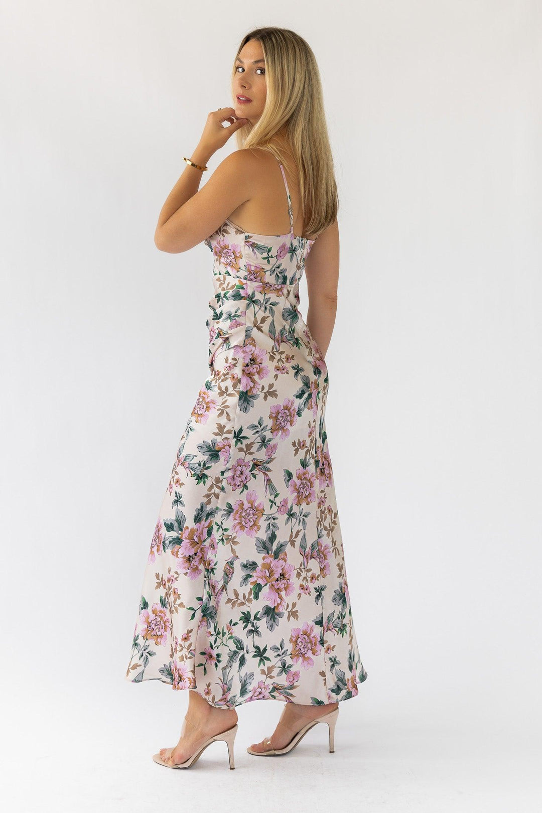 Scarlette Ivory Floral Midi Dress - Final Sale